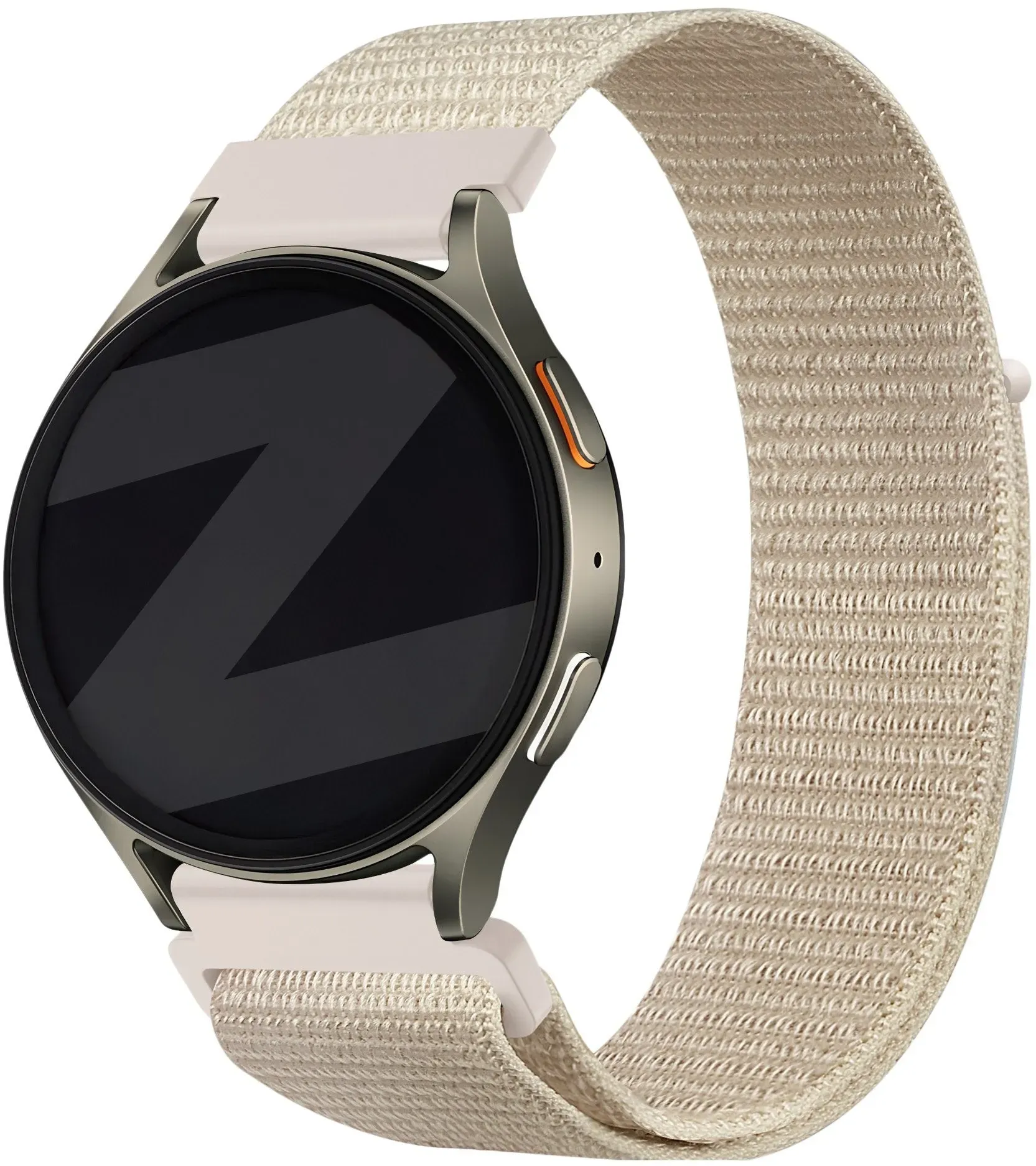 Bandz Oozoo Smartwatch 20mm Armband Nylon 'Easy Fit' für Oozoo Smartwatch 20mm - Polarstern - Klettverschluss