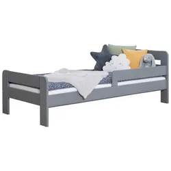 Bett Bennet mit Matratze ca. 90x200 cm Hellgrau