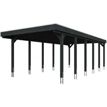 SKANHOLZ Friesland Flachdach Carport 4,02 x 8,60 m anthrazit inkl. Pfostenanker