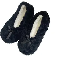 Generisch Hausschuhe Damen Winter Plüsch Pantoffeln Ballerina Hausschuhe Lammfell rutschfeste Fluffy Slippers Kunstwolle Warme Weiche Bequem Zuhause - 39 EU