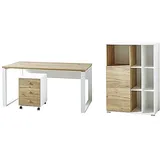 Germania Germania-Werke Möbel-Set »Lioni« 3-teilig, Schreibtisch, Rollcontainer, 3 OH Schrank braun