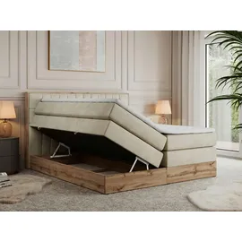 MKS Boxspringbett 160 x 200 cm H4 Beige
