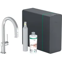 Hansgrohe Aqittura M91 SodaSys 210, Ausz.-Ausl., Start Set, chr