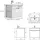 Vicco Waschbeckenunterschrank 2 Teile 49 x 46,2 x 40 cm Weiß
