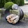 VASNER Holzkorb Metall 58 x 58 x 38 cm Schwarz