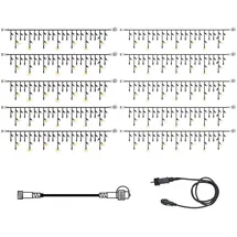 StarTrading SYSTEM 24 KOMPLETT SET 30m LED Lichtervorhang Eisregen Icicle Flash F Dachrinne
