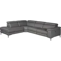 Angel Cerdá Linke Chaiselongue Relaxsofa in dunkelgrauem Leder 6112