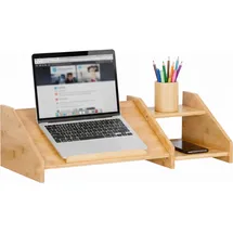 Relaxdays Laptop-Ständer, Notebook Ständer, Braun