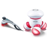 Beurer MG 100 Infrarot-Massagegerät 649.03 & MG 16 Mini-Massager 646.15, rot