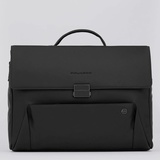 Piquadro Pan Aktentasche Leder 42 cm Laptopfach black