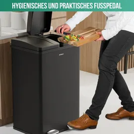 Avalo Mülleimer 60 l Schwarz