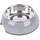 Dehner Hunde- und Katzennapf, Ø 22 cm, Höhe 6 cm, 700 ml, Melamin/Edelstahl/Gummi, grau