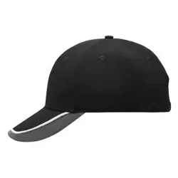 Kontrast Sandwichcap MB049, schwarz/weiß/hellgrau, Einheitsgröße - schwarz/weiß