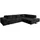 KAWOLA Sofa NEVADA Ecksofa Velvet schwarz Recamiere rechts