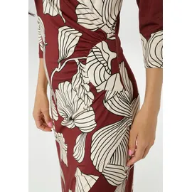 Aniston SELECTED Jerseykleid Midi Geblümt Rot/Schwarz/Weiß 34