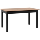 Finori Ausziehtisch Coburg 120 Artisan-Eiche und Schwarz, Eiche Artisan Holzwerkstoff, rechteckig, eckig, 70x76.5x120 cm ausziehbar, Esszimmer, Tische, Esstische, Esstische ausziehbar