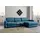Home Affaire Ecksofa HOME AFFAIRE "Bloomfield, bequem und elegant, Breite 303cm, L-Form", blau (tepestry), B:303cm H:84cm T:176cm, 100% Polyester, Sofas, Ecksofa, wahlweise mit Bettfunktion und Bettkasten, Unser Dauertiefpreis