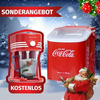 Salco Eiswürfelmaschine »EIS-2024 - Eiswürfelbereiter und Slush- and Crushed Ice Maker«, COCA-COLA ICE CUBE MAKER, 68585835-0 rot