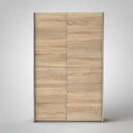 Pol-Power Schwebetürenschrank Fast 125 x 195 x 38 cm Eiche