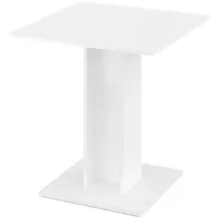 Rodnik Tisch Bistrotisch Säulentisch Esstisch „Ecuador“ weiß kompakt 70x70 cm