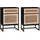 vidaXL Nachtschrank Lorette 40 x 30 x 55,5 cm Schwarz