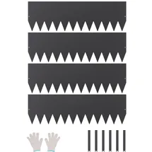 Vevor Rasenkante 1016 x 30,48 cm 4 Stück schwarz