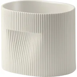 Ridge Übertopf 15 cm weiß