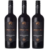 Rotwein Epicuro Negroamaro Puglia IGP feinfruchtig aus Italien 750ml 3er Pack