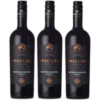 Rotwein Epicuro Negroamaro Puglia IGP feinfruchtig aus Italien 750ml 3er Pack