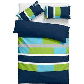 OTTO home Etienne Gestreift Blau 155 x 220 cm + 40 x 80 cm