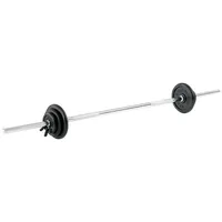 Sport-Thieme Langhantel-Set Langhantel 52,5 kg Gummiert grau / silber