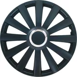 Auto-Style Satz Radzierblenden Spyder Schwarz + Chrom Ringen
