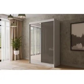 altdecor Schiebetürenschrank VESLI 120 x 215 x 61 cm Weiß