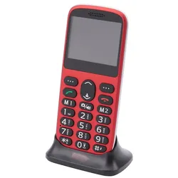 SUN Komfort Senioren Mobiltelefon mit Großtasten und großem Farb-LC-Display rot