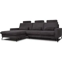 VitaliSpa Sofa L Form Beata, Anthrazit, 302 X 180 Cm Mit Bettkasten, Vitalispa