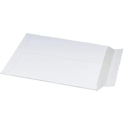 VEPATIM 100x Vollpappe-Versandtasche 255x342mm stabile Vollpappe Selbstklebeverschluss C4 weiß