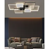 QAZPLM led deckenleuchte dimmbar wohnzimmerlampe schwarz mit fernbedienung moderne deckenlampe wohnzimmer schwarz fur Arbeitszimmer Wohnzimmer Schlafzimmer Schwarze Deckenleuchte