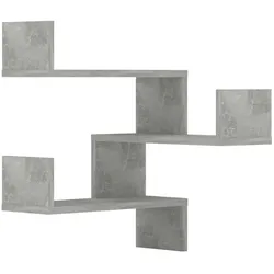 vidaXL Wand-Eckregale 2 Stk. Betongrau 40x40x50 cm Holzwerkstoff
