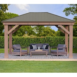 Westmann Holz Pavillon Devon 1216 | Natur | 490x371x315 cm