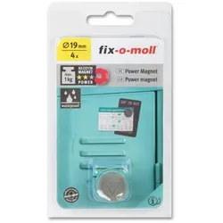 fix-o-moll Neodym Magnete Scheiben 19mm Silikon