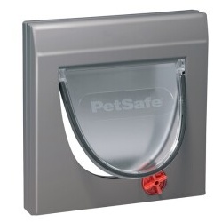 PetSafe 4-Wege Katzenklappe mit Tunnel grau