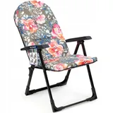 Kadax - Gartensessel Mit Einstellbarer Rücklehne, Grau/rosa