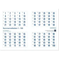 Verlag Reiner Kullack 500er-Set Nummernetiketten selbstklebend aus Papier, Zahlen zum Aufkleben, Nr. 1-500; weitere Nummernlagen auswählbar