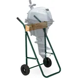 Relaxdays Außenborder Ständer, Lagerung & Transport, Langschaft Außenbordmotor bis 100 kg, Stahl Motorhalter, dunkelgrün