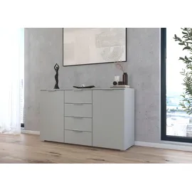 Rauch »Sideboard Schubladenkommode AGORDO mit Dekor- oder Hochglanzfront«, (in zwei Griff-Farben), mit 4 Schubkästen und 2 Türen sowie Metallgriffen MADE IN GERMANY