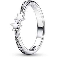 PANDORA Sternschnuppen Funkelnder Ring aus Sterling-Silber mit Cubic Zirkonia Steinen verziert, Moments Collection, Größe: 52, 192365C01-52