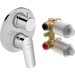 Duravit No. 1 Fertigmontageset N15210008010 Wannenarmatur, 2 Verbraucher, chrom