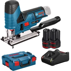 Bosch GST 12V-70 Professional inkl. 2 x 2,0 Ah + Ladegerät + L-Boxx
