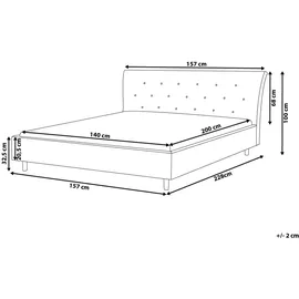 Beliani Beliani, Bett, Saverne 140 x 200 cm