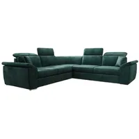 Luxusbetten24 Schlafsofa Designer Sofa Fernando, mit Schlaffunktion und Stauraum grün